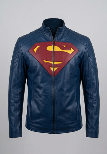Superman leather jacket - leather, man