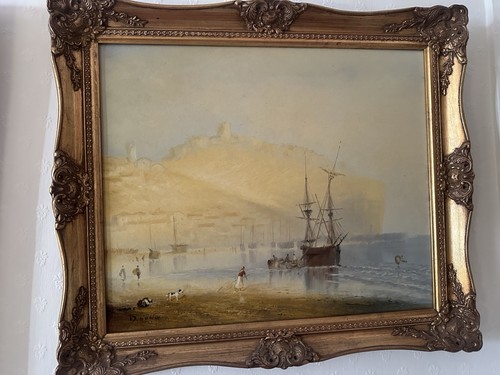 Large framed oil painting - large,