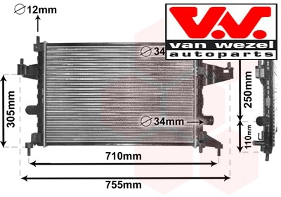 Coolant radiator 37002303 - radiator,