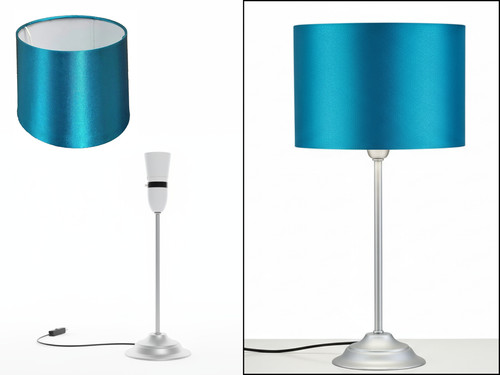 Dallas matt silver lamp - dallas, base
