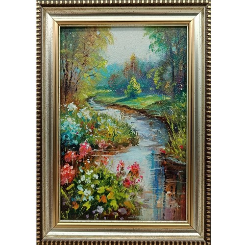 River original oil - original, painting