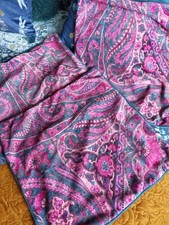 x3 M&S Velvet Cushion Covers 45 x 45 Deep Pink Green Teal Blue Floral Paisley