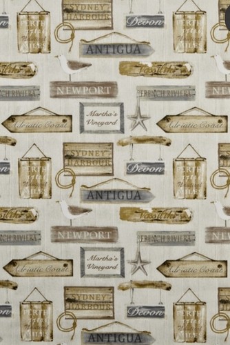 Nautical curtain fabric per - nautical,