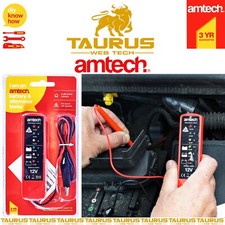 12V AMTECH Battery & Alternator Tester 6 LED Indicator Health DIAGNOSTIC Tool UK