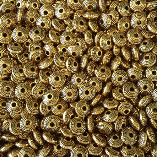 Tibetan flat round spacer - round,