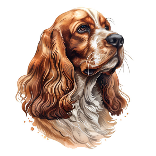 Watercolour dog breed wall - dog,