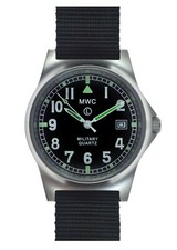 MWC G10LM Military Watch | 50m | Date Window | Screw Case Back | Black strap
