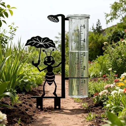 Metal rain gauge stake - gauge, iron