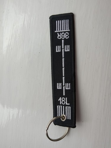 Aviation runway keyring - runway, keyring/bag