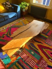 Retro Wood Tree Trunk Coffee Table Side Table