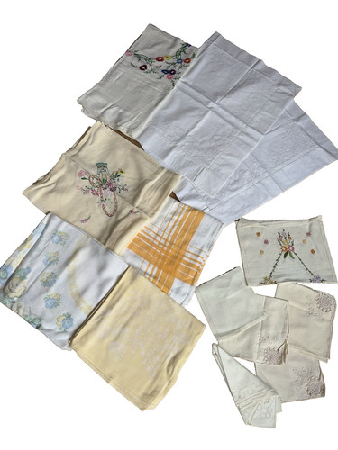 Vintage table linen - linen, 13