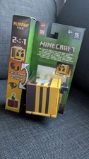Minecraft Flippin Fig Figures Bee + Flower Mattel Toy New And Sealed