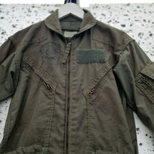 Coveralls Flyers Size 36 R Green Fire Resistant Military Issued Pilot Mechanic