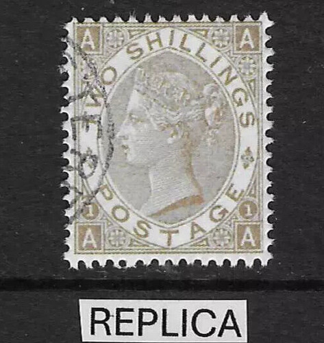 1867 2 bistre - gb~1867-80~, qv~2/-bistre