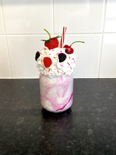 Artificial milkshake with - milkshake,