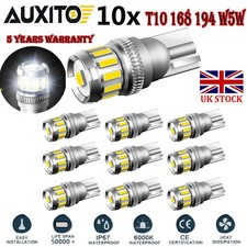 10x AUXITO T10 194 168 W5W LED
