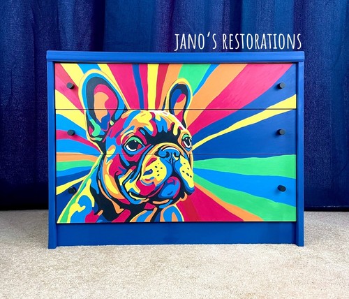 Hand painted french bulldog - hand,
