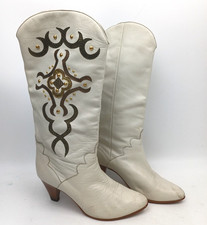 Vintage 1980s White Leather