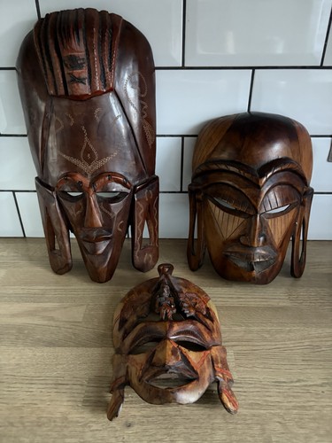 Set hand carved african - set, 3