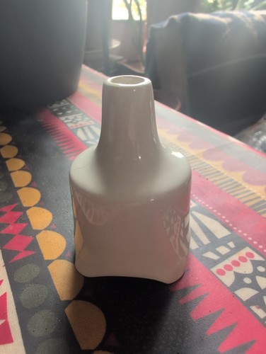 Vintage white ceramic pie - ceramic,
