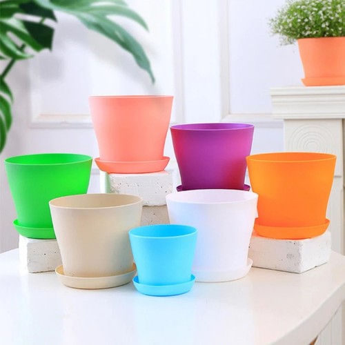 Plastic flower pots planter - plastic,