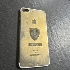 Apple iPhone 7 Plus Gold 256GB Ferrari Logo Swarovski Encrusted Personalised UK