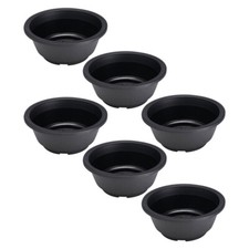  6 Pcs Half Pots for Plants Shallow Small Flower Plastic Succulent Container