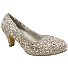 NEW WOMENS LADIES LOW HEEL