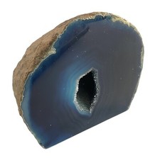 Blue Brazilian Agate Crystal Geode
