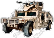 Humvee US Army Tank Military Hummer Vehicle Car Bumper Vinyl Sticker Decal 5"X4"