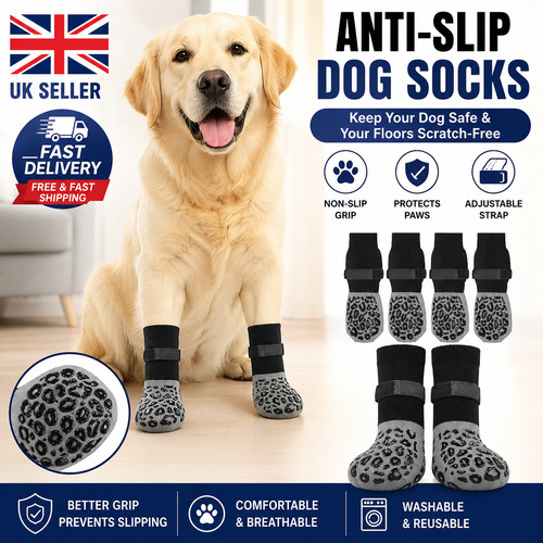 Pack anti slip dog socks - 4-pack,
