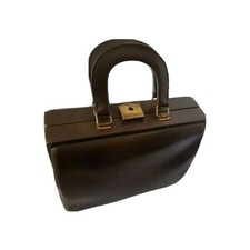Ladies Brown Briefcase HandBag, Vintage Fashion, Female Bag, Women's Accessories