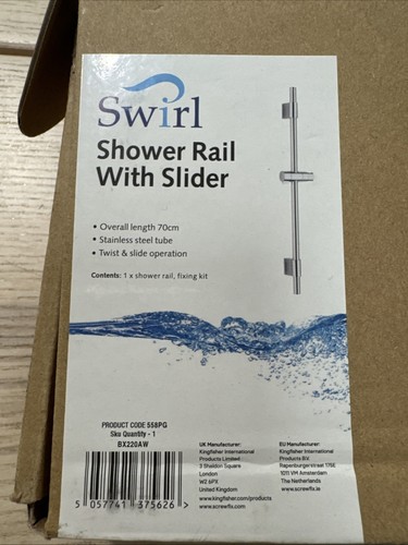 Swirl shower rail with - swirl,