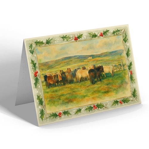 Xmas notelet lerwick - notelet,