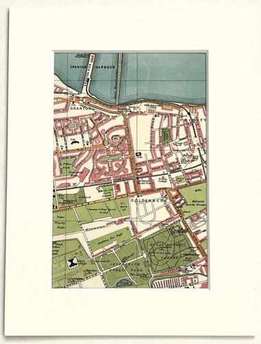 Vintage 1955 edinburgh map - 1955,