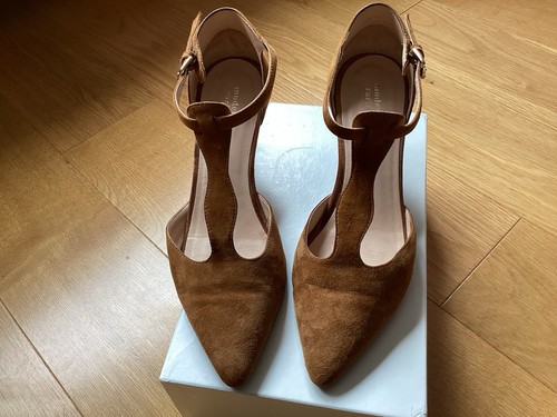 Modern rarity tan suede heeled - suede,