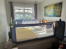 Small double bed baby rail set x3 Toddler Safety Guards height adjustable  