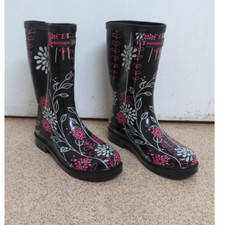 Havaianas Black Wellies Waterproof Wellington Boots Size UK 7 EUR 40