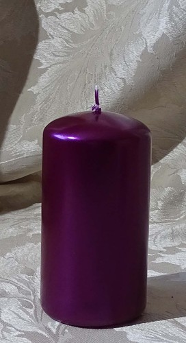 Purple dark metallic candle - purple,