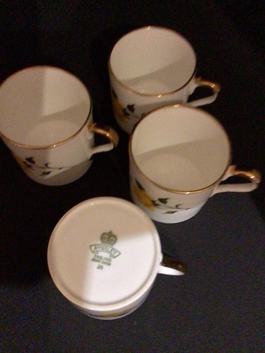 Aynsley bone china 4x cup - bone,