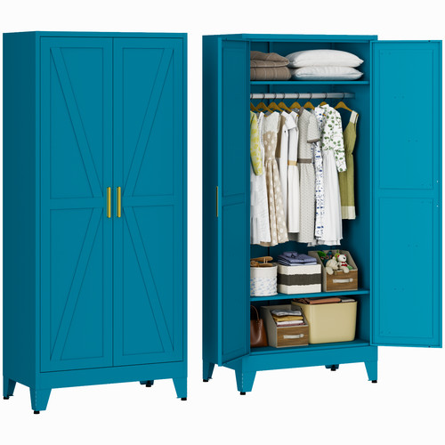 Metal armoire wardrobe - armoire,