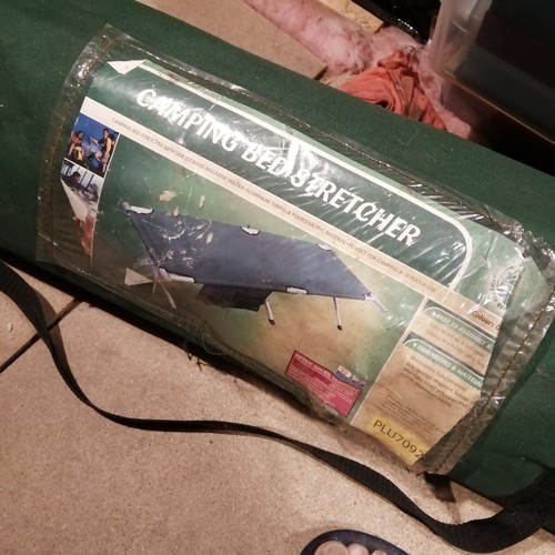 Aluminium camping bed - aluminium,