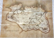 Paper Map Only For The Elder Scrolls V Skyrim Poster Original Official