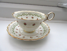 Crescent China, George Jones, Cup & Saucer, Rare Handle Shape, Floral  Pattern