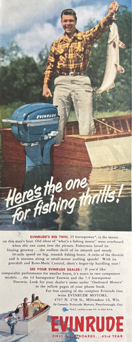 1952 evinrude outboard boat - outboard,