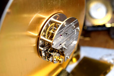 GUARDIER CLOCK, IM HOF 15 JEWEL SWISS MOVEMENT, FULLY SERVICED.