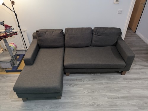 Gray seater shaped sofa - gray,