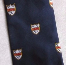 Tie Necktie Mens Vintage SHIELD CRESTED Club Association Society College 