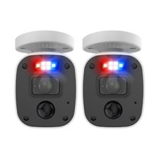 Swann PRO-4KMQBPK2 4K Enforcer Bullet CCTV Camera Flash Siren Audio DVR 5680 x 2