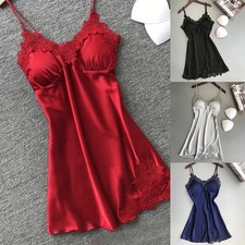 Sexy Womens Lace Satin Silk